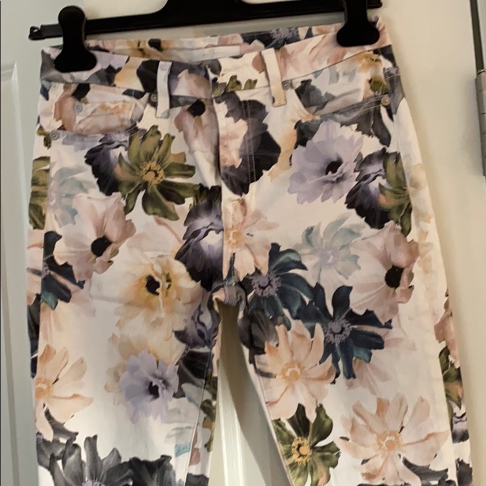 Floral jeans